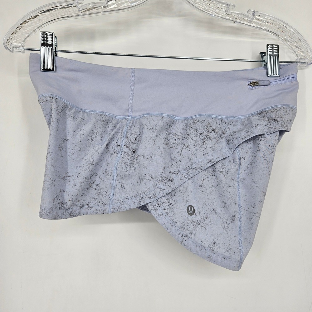 Lululemon Speed Up Shorts Womens Sz 6 Regular Running Gravel Dust Pastel Blue View 5